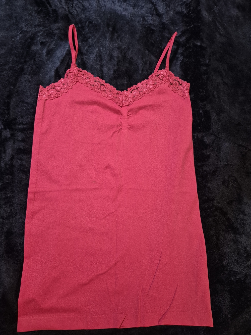 attention Rose Pink Lace-Trim Slip Camisole